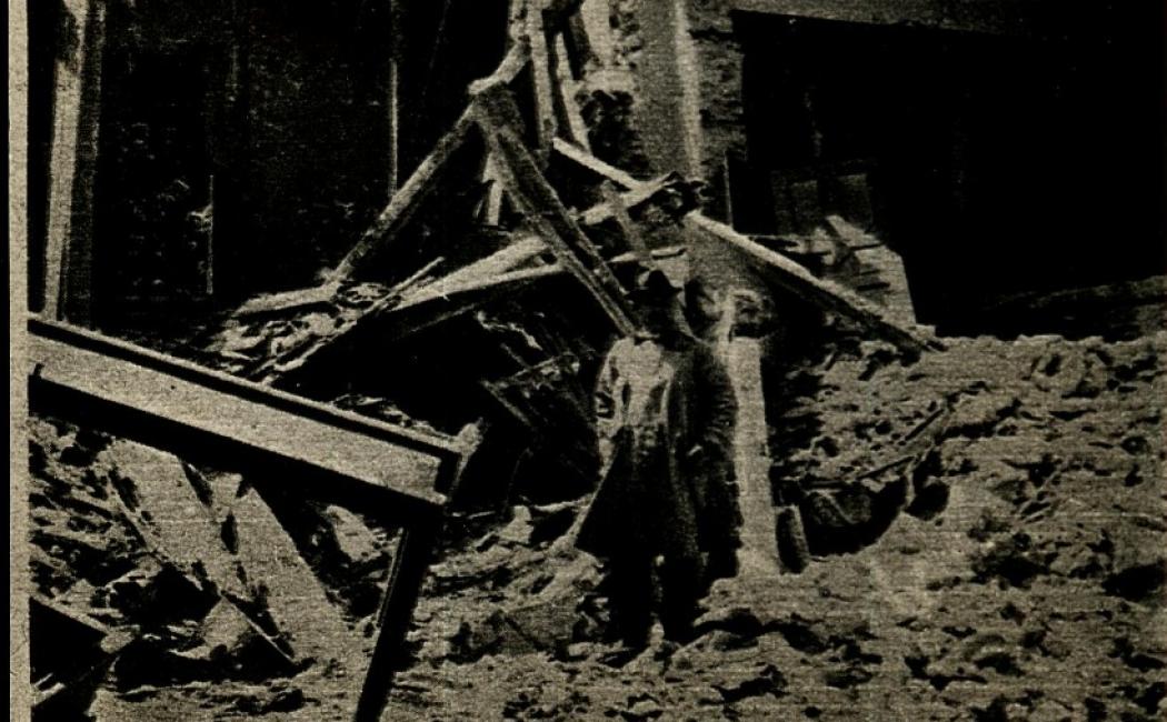 Pałac w Kalinowie zniszczony 31.05.1921 r. w odwecie za wymordowanie wziętych do niewoli powstańców