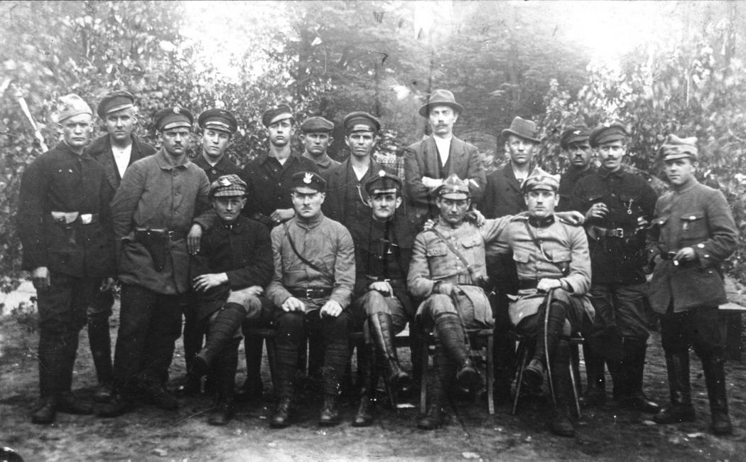 Powstańcy z 1. kompanii ("Starochorzowskiej") 3. baonu 1. Pułku Piechoty