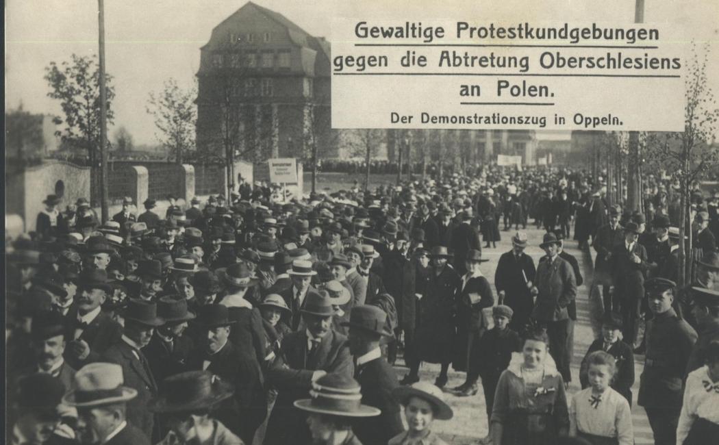 Demonstracja niemiecka na ul. Katowickiej w Opolu