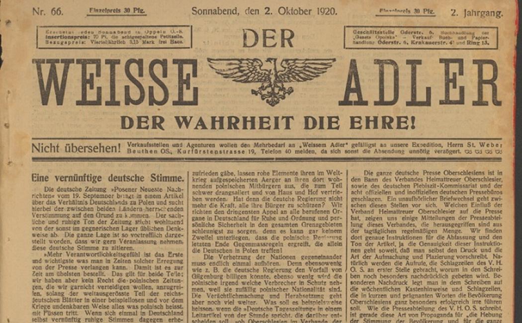 „Der Weisse Adler”, Jg. 2, No. 66