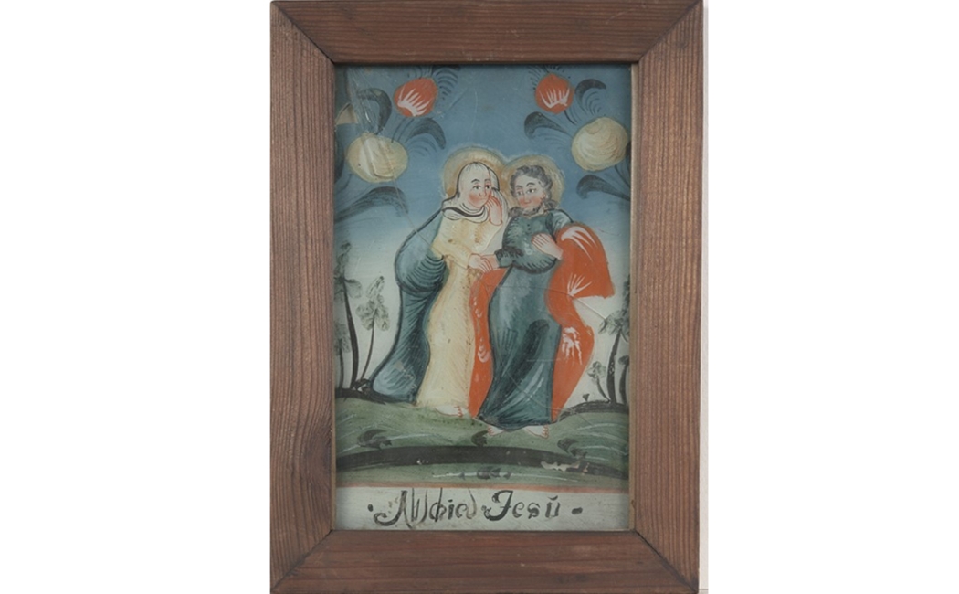 Obrazek na szkle „Pożegnanie Jezusa z Marią”