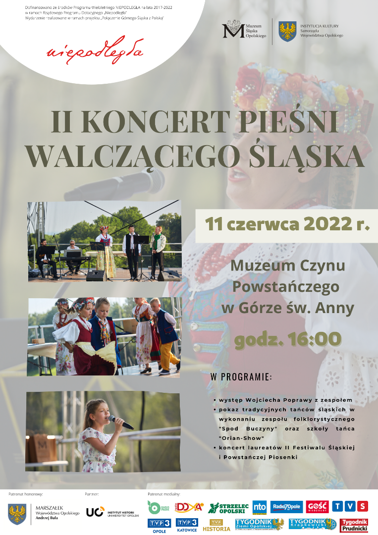 Plakat informacyjny, II Koncert Pieśni Walczącego Śląska
