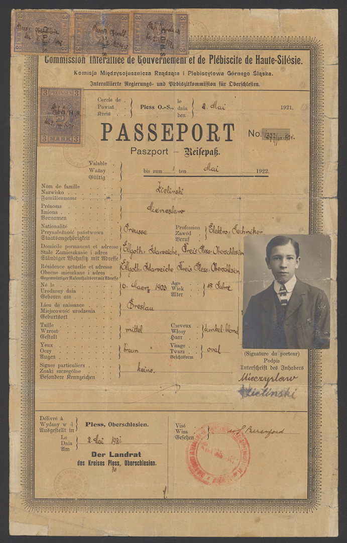 Paszport obowiązujący na górnośląskim obszarze plebiscytowym (MCzP-1159)