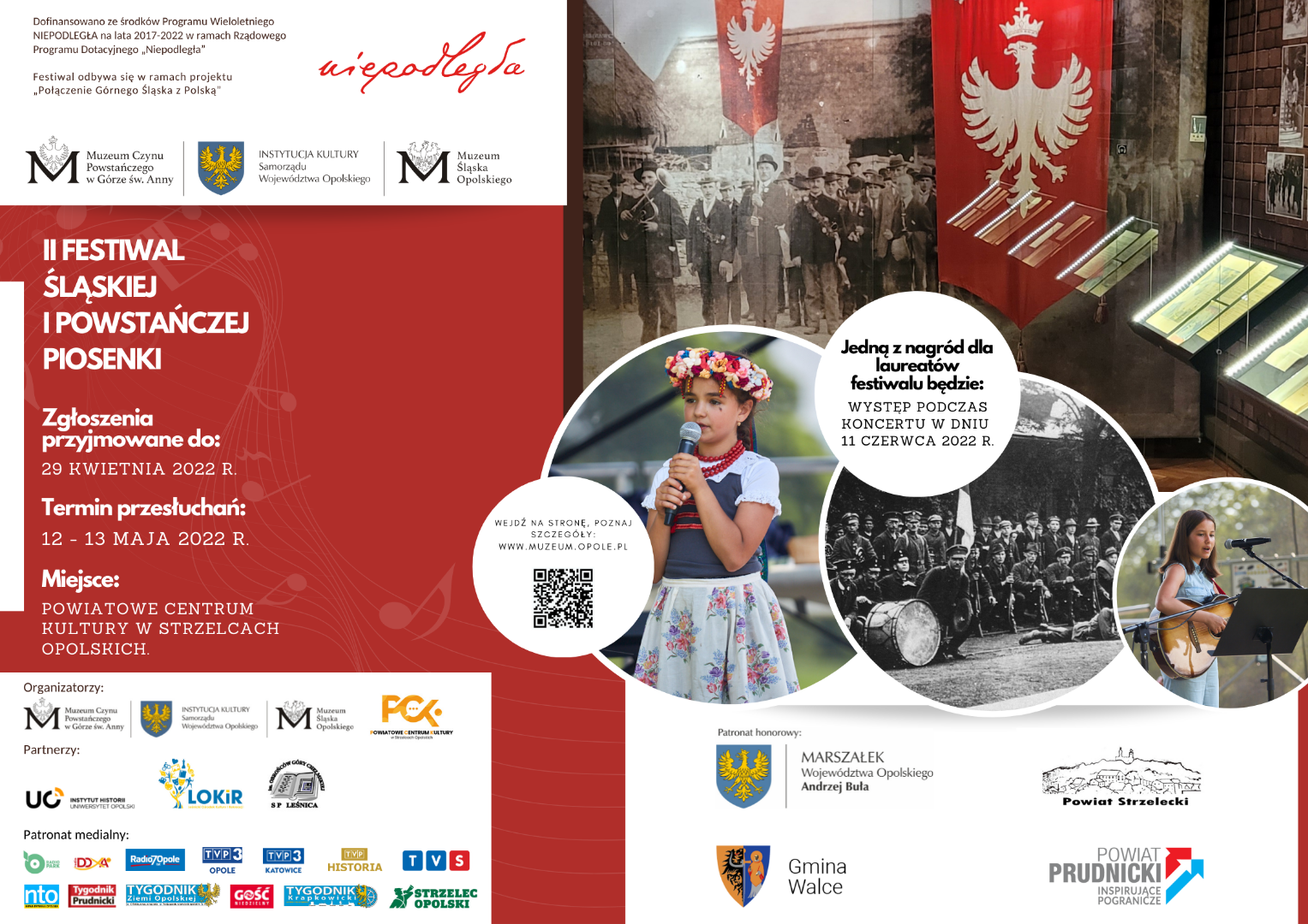 Plakat informacyjny II Festiwal Śląskiej i powstańczej piosenki
