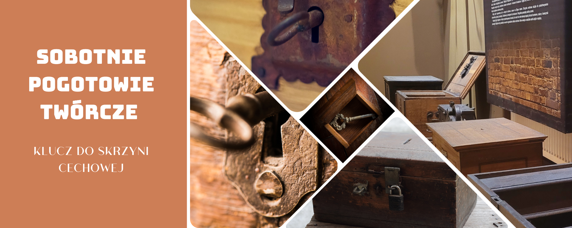 Skrzynie cechowe, klucze, forografia z ekspozycji Muzeum