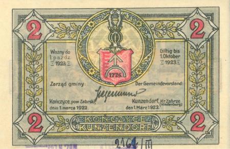 Notgeld – pieniądz zastępczy na Górnym Śląsku 1918-1922, rewers